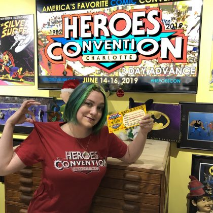 Each shirt comes with a HeroesCon 2019 Ticket Certificate!
